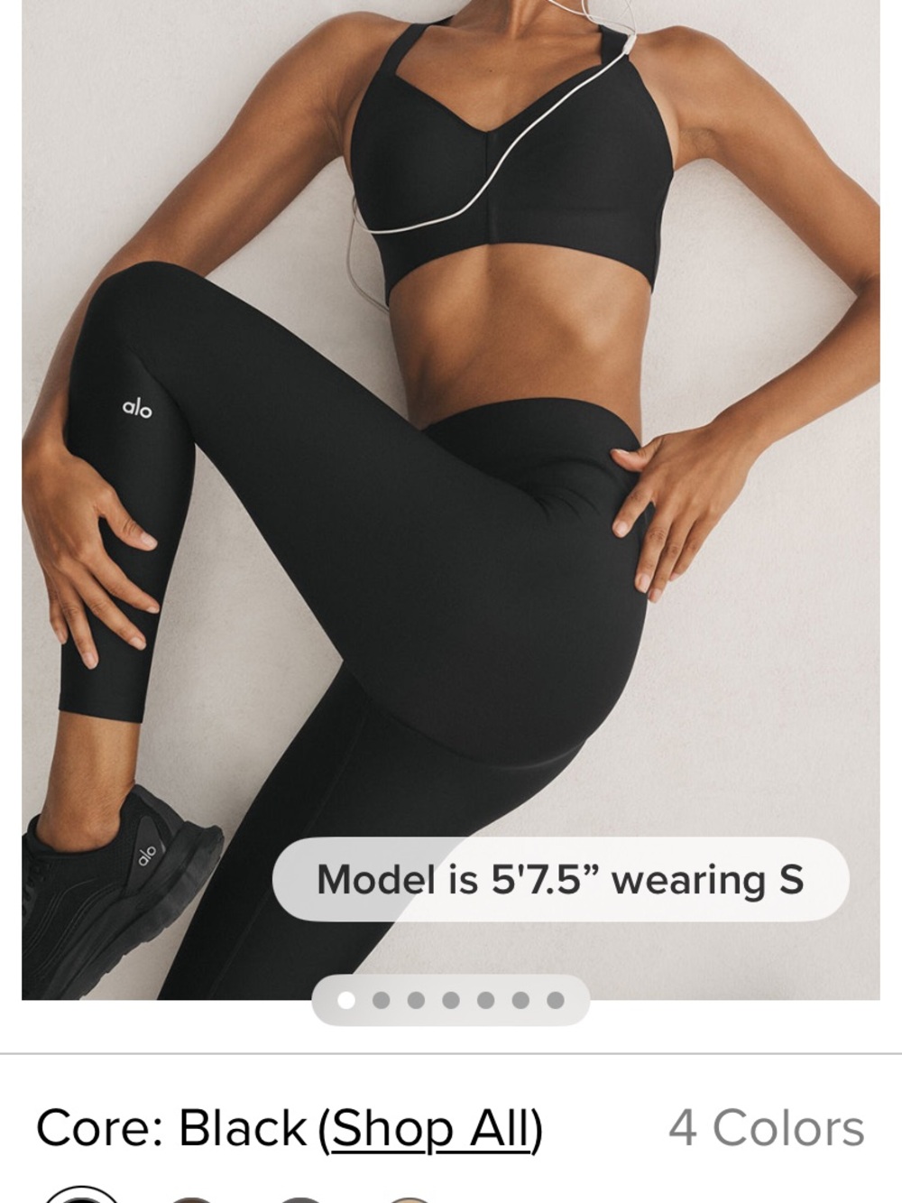 ALO Yoga Core High-Rise Black Leggings